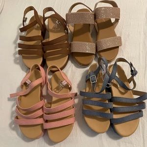 Girls size 1 youth sandal lot